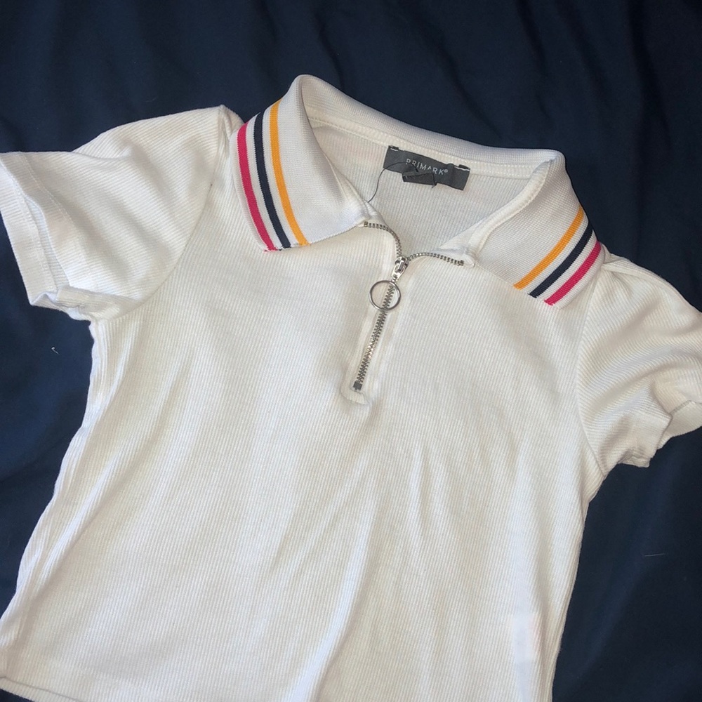 cropped zip tee